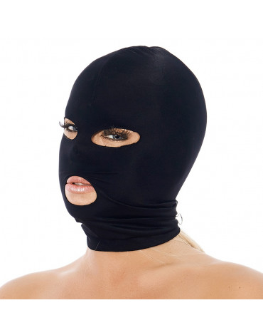 Rimba - Kopfmaske aus Stretchstoff mit Augen und Mund offen