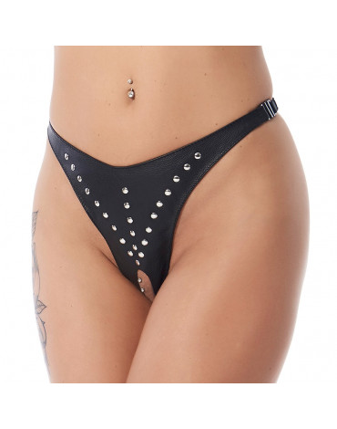 Rimba - Open crotch briefs decorated with rivets.