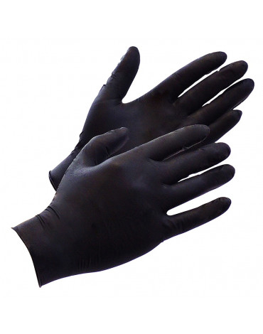 Rimba Latex Play - Disposable Latex Gloves (100 pieces) - Black