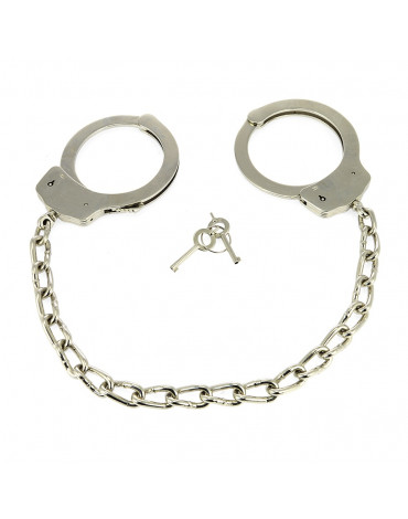 Rimba - Metal police anklecuffs with chain.