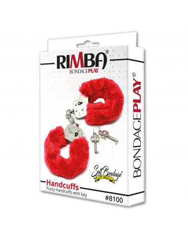Rimba - Polizei Handschellen mit Rote Pelz