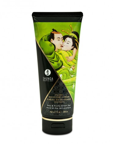 Shunga - Crème de Massage Comestible - Pear & Exotic Green Tea - 200 ml