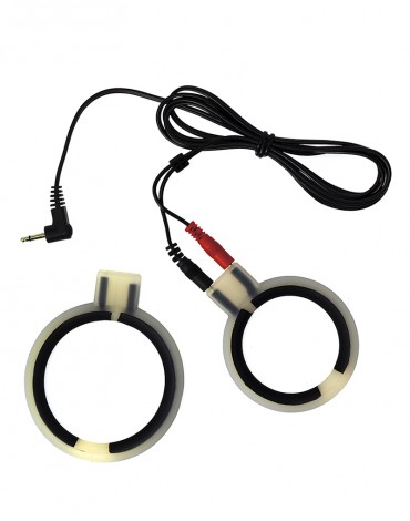 Rimba Electro cock rings, bi-polar, round 2 pcs