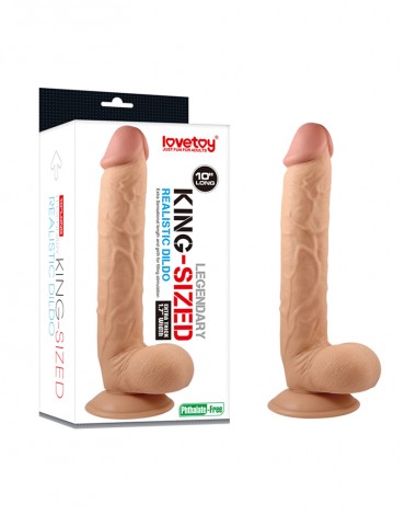 LoveToy - King-Sized Dildo 10" / 25.4 cm - Realistische Dildo - Nude