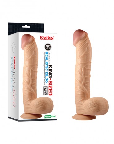 LoveToy - King-Sized Dildo 12" / 30.5 cm - Realistische Dildo - Nude