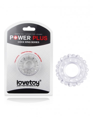LoveToy - Power Plus - Flexibele Cock Ring - Transparant