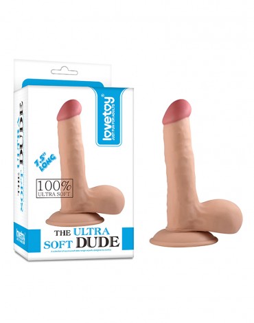 LoveToy - The Ultra Soft Dude 7.5" / 19 cm - Realistische Dildo - Nude