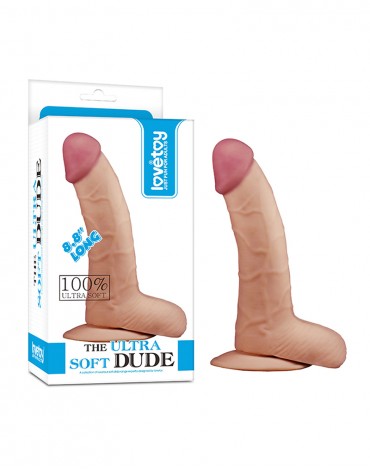 LoveToy - The Ultra Soft Dude 8.8" / 22 cm - Realistische Dildo - Nude