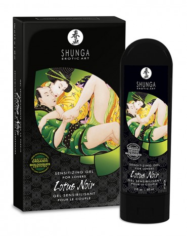Shunga - Lotus Noir - Sensibiliserende gel voor Geliefden - 60 ml