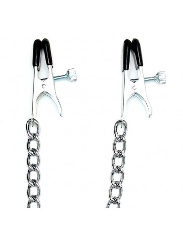 Rimba - Nipple clamps LARGE, adjustable, with chain