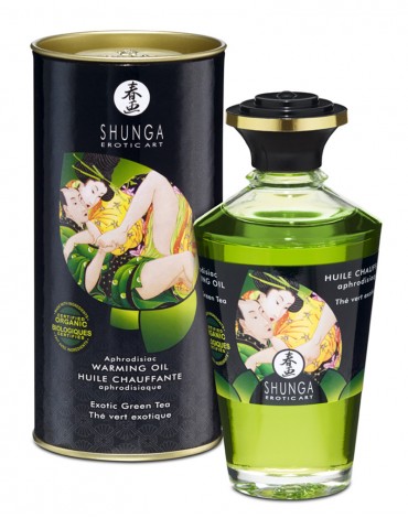 Shunga - Verwarmende Olie - Exotic Green Tea - 100 ml