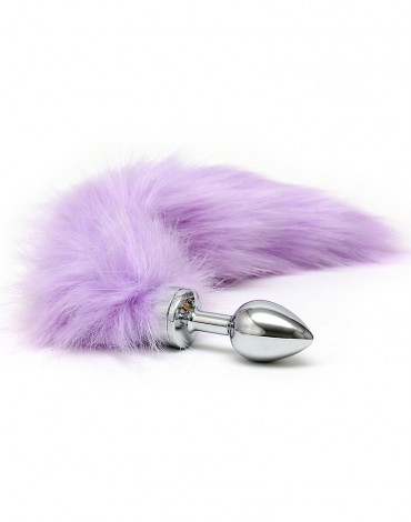 Rimba - Butt plug SMALL with lilac tail (unisex)