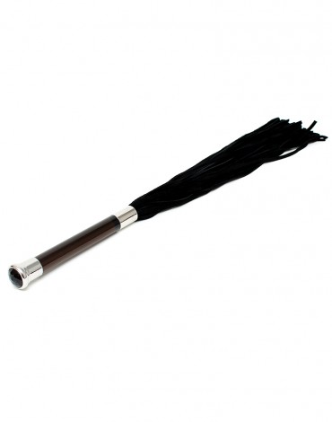 Rimba - Suede Flogger with glass handle and crystal