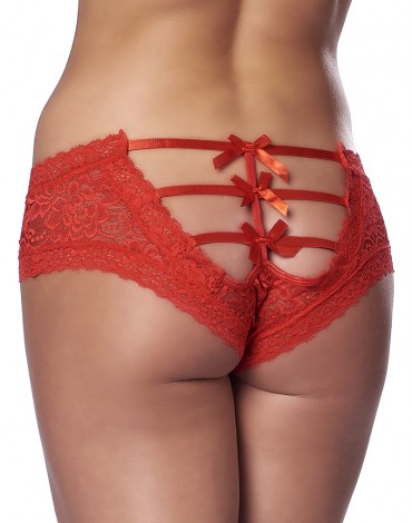 Amorable by Rimba - Open Brief - One Size - Red