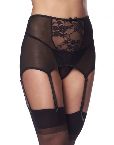 Amorable by Rimba - Suspender with G-string and Stockings - Black