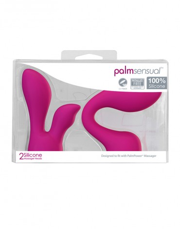 PalmPower - PalmSensual - 2 Attachments for Wand Vibrator - Pink