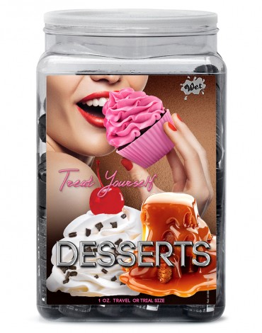 WET Desserts assorted 36 x 30ml. in Counter Bowl display