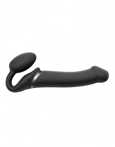 Strap-On-Me - Bendable Strap-On Vibrator with Remote Control Size L - Black