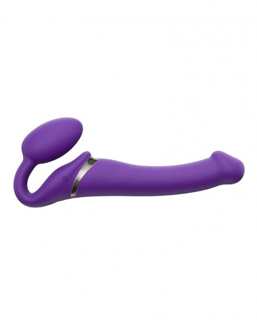 Strap-On-Me - Bendable Strap-On Vibrator with Remote Control Size M - Purple