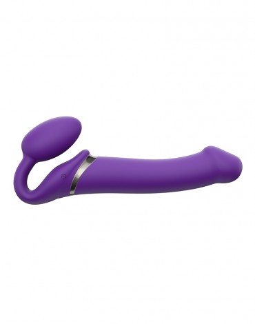 Strap-On-Me - Bendable Strap-On Vibrator with Remote Control Size L - Purple