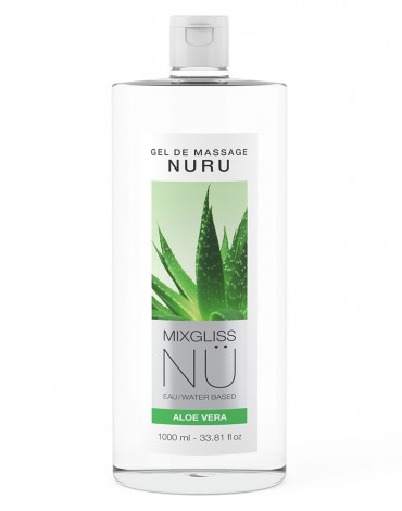 Mixgliss - NU Aloe Vera - 2-in-1 Massagegel en Glijmiddel op Waterbasis - 1000 ml
