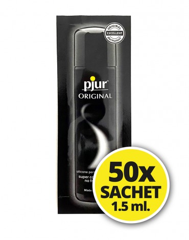 pjur - Original - Glijmiddel op siliconenbasis - 50 sachets van 1.5 ml