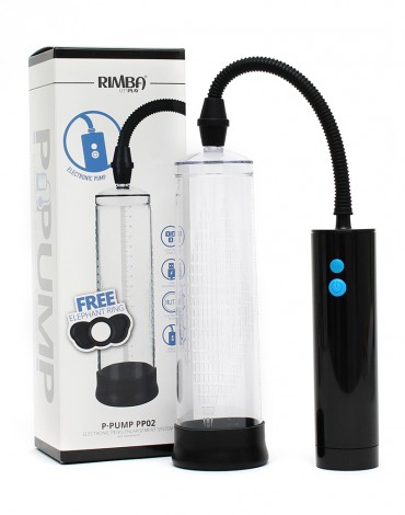 Rimba Toys - P-Pump PP02 - Penisvergroter met Oplaadbare Afstandsbediening - Zwart