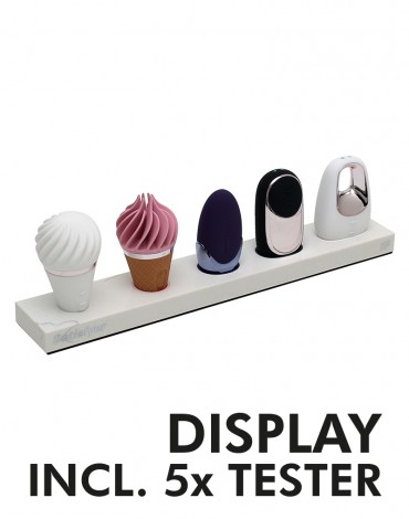 Satisfyer Marble Counter Display with 5 testers
