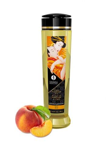 Shunga - Huile de Massage - Stimulation Peach - 240 ml