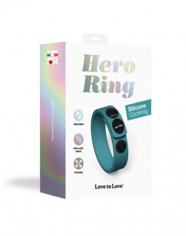 Love to Love - Hero Ring - Adjustable Cock Ring - Blue