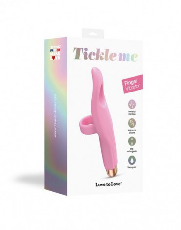 Love to Love - Vibrating Tickle Me - Finger Vibrator - Pink