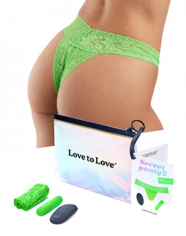 Love to Love - Secret Panty 2 - Panty Vibrator met Afstandsbediening - Groen