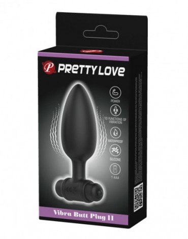 Pretty Love - Vibra Butt Plug II - Vibrating Butt Plug - Black