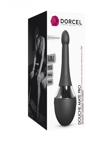 Dorcel - Douche Mate Pro - Anal Cleanser and Vibrator - Black 6072561