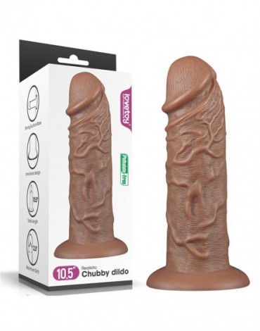Love Toy - Realistic Chubby Dildo 27 cm - Brown