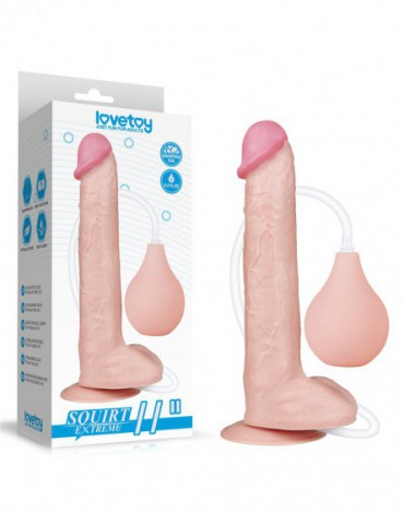 LoveToy - Squirt Extreme Dildo 11"/ 28 cm - Nude