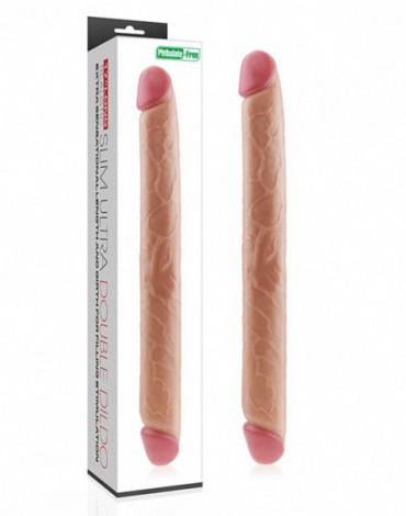 LoveToy - King Size Realistische Slim Ultra Double Dildo 45 cm - Nude