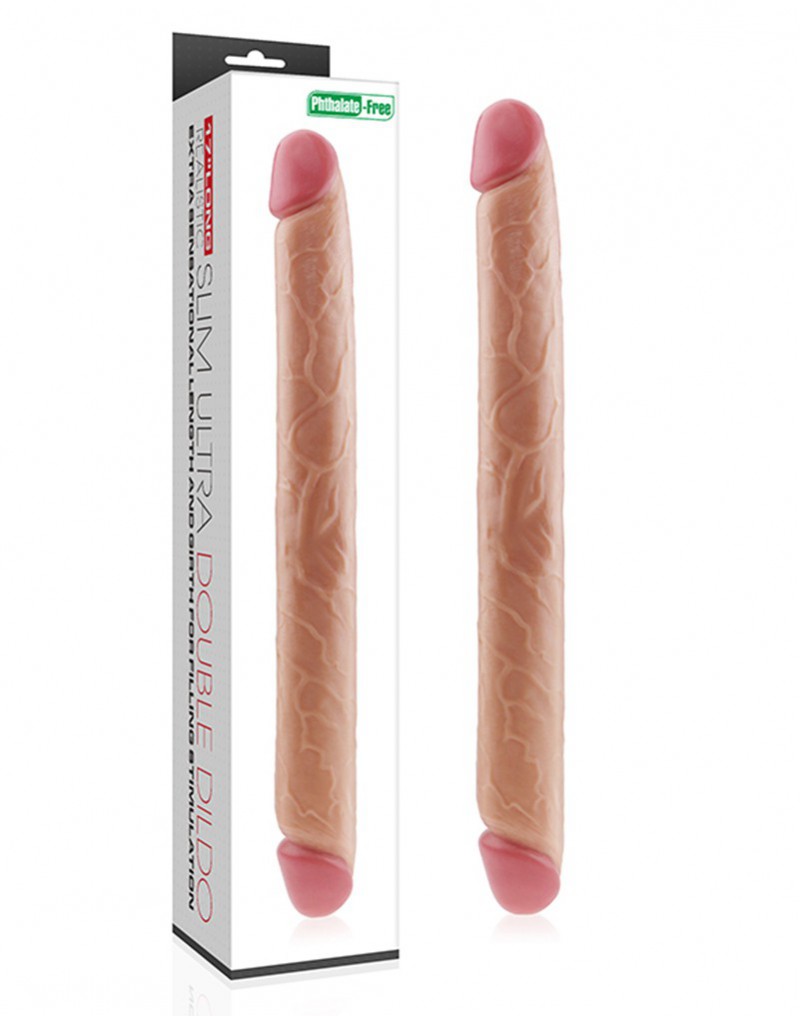 Love Toy - King Size Slim Ultra Double Dildo 45 cm - Nude