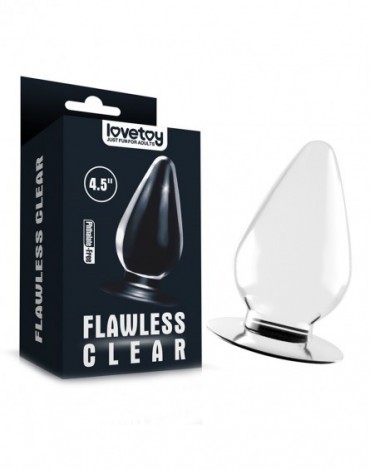 LoveToy - Flawless Clear Anale Plug 4.5"/ 12 cm -  Transparant