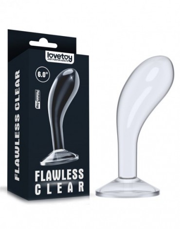 LoveToy - Flawless Clear Prostaat Plug 6" / 15 cm - Transparant