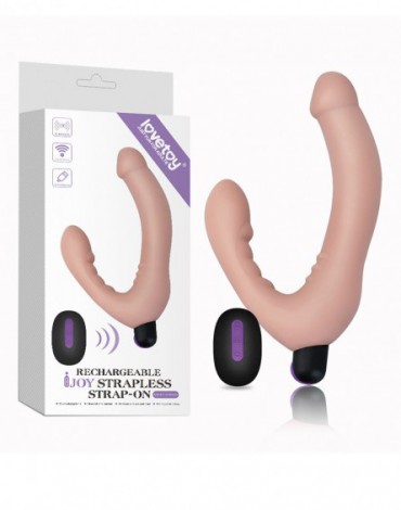 Love Toy - iJoy Double Dildo with Remote Control - Nude