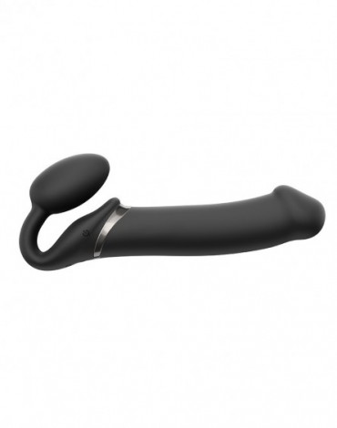 Strap-On-Me - Bendable Strap-On Vibrator with Remote Control Size XL - Black