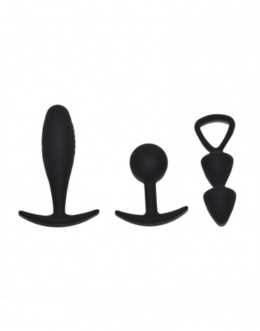 Rimba Toys - Basel - Set of Butt Plugs Size S - Black