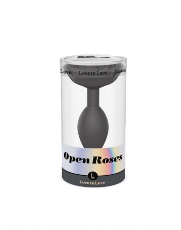 Love to Love - Open Roses Size L - Butt Plug - Black