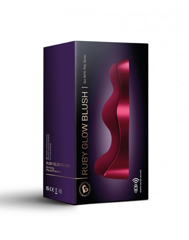 Rocks-Off - Ruby Glow Blush - Sit-on Vibrator with Remote Control - Red