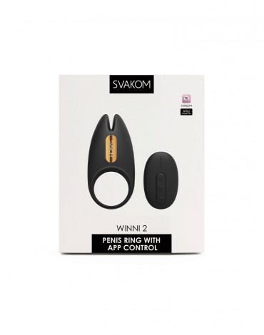 SVAKOM - Winni 2 - Cockring Vibrator met Afstandsbediening - Zwart