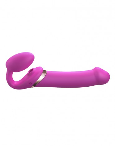 Strap-On-Me - Multi Orgasm - Strap-On Vibrador con Estimulador de Lamer Talla XL - Rosa