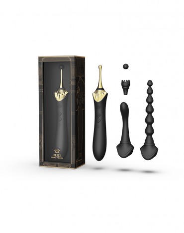 ZALO - Bess 2 - Heating Clitoral Massager with 4 Attachments - Black