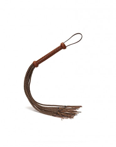 Liebe Seele - Leather Flogger with Strings - Black & Brown