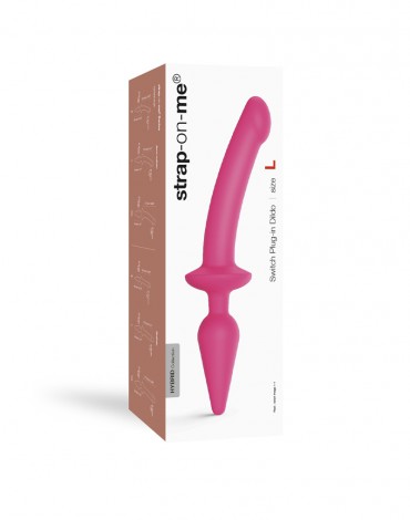 Strap-On-Me - Semi-Realistic Switch Plug-In - 2-in-1 Dildo & Butt Plug Size S - Pink